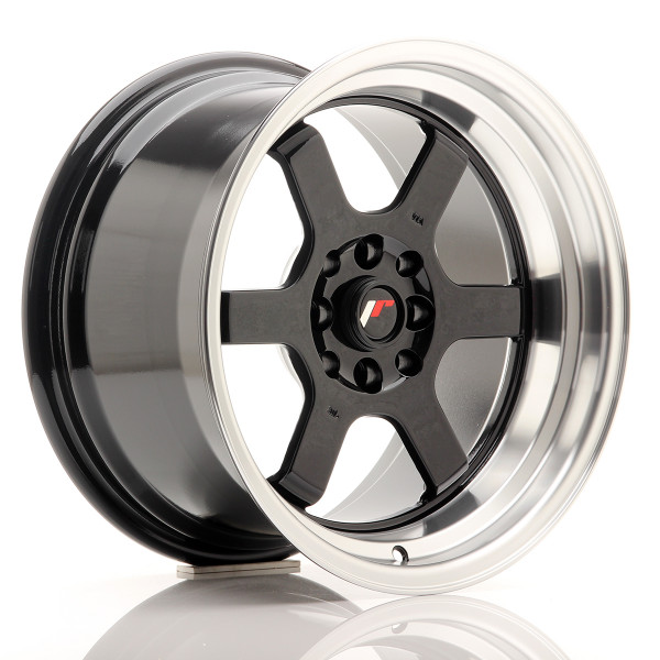 Japan Racing Felge JR12 16x9 ET10 4x100/114 Gloss Black w/Machined Lip