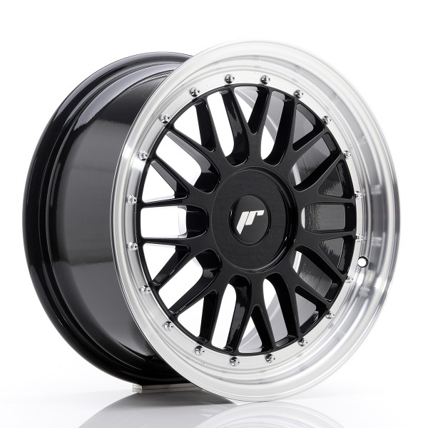 Japan Racing Felge JR23 17x8 ET20-45 BLANK Gloss Black w/Machined Lip