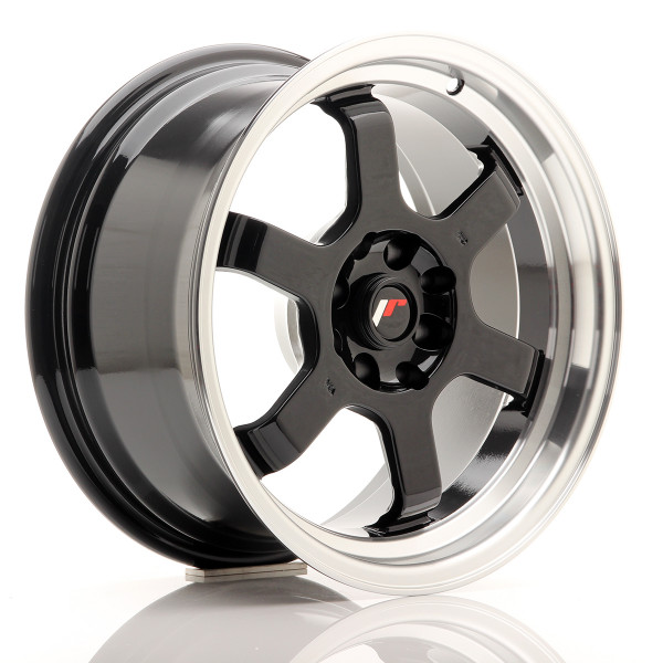 Japan Racing Felge JR12 16x8 ET15 4x100/114 Gloss Black w/Machined Lip