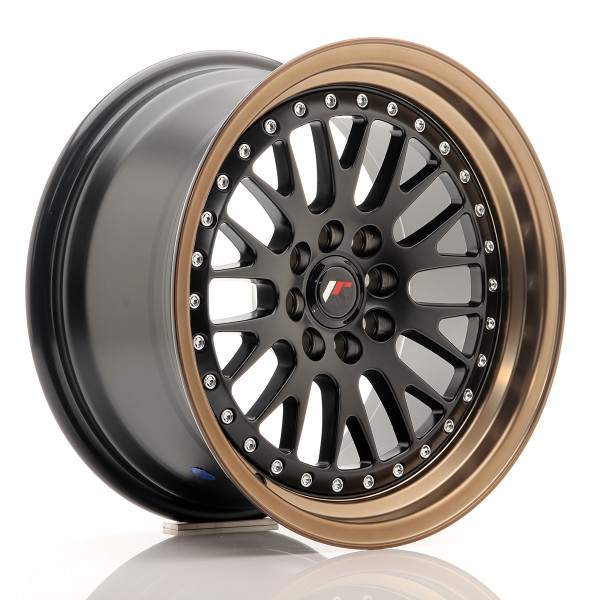 Japan Racing Felge JR10 16x8 ET20 4x100/108 Matt Black w/Anodized Bronze Lip