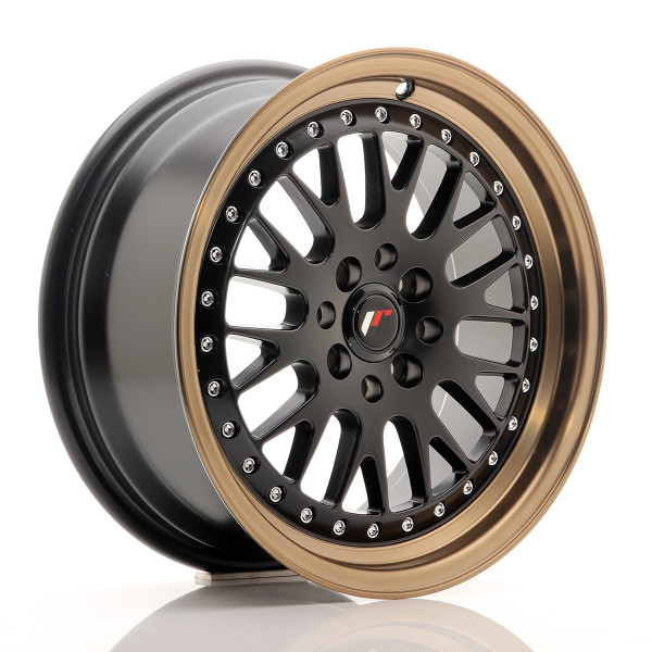 Japan Racing Felge JR10 16x7 ET30 4x100/108 Matt Black w/Anodized Bronze Lip